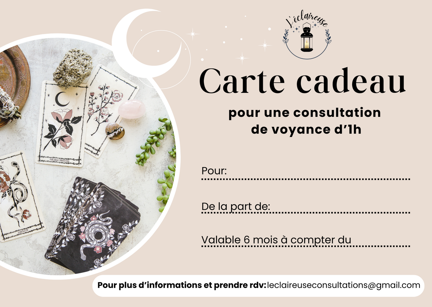 Carte cadeau Voyance questions illimitées