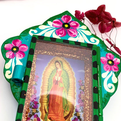 Authentique niche mexicaine avec la Vierge de Guadalupe ~ Fabriqué à la main ~