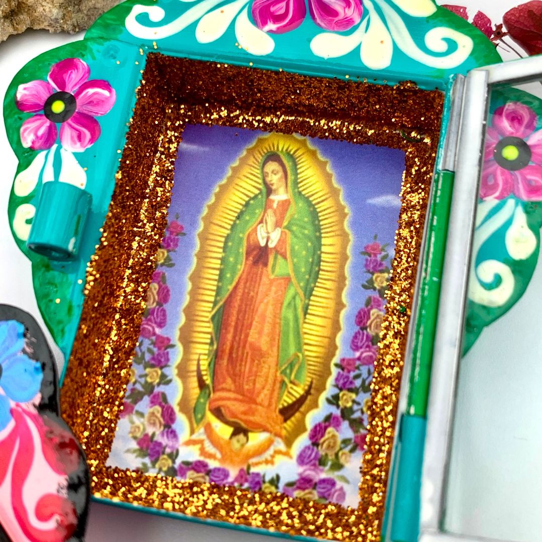 Authentique niche mexicaine avec la Vierge de Guadalupe ~ Fabriqué à la main ~