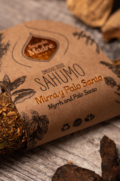 Grand bâton de fumigation (Sahumo) Myrrhe & Palo Santo ~ Purification, protection, harmonie ~