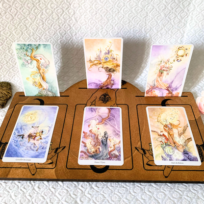 Plateau de tirage pour Oracle & Tarot ~ 6 cartes ~ " Les clés de l'avenir " PIÈCE UNIQUE