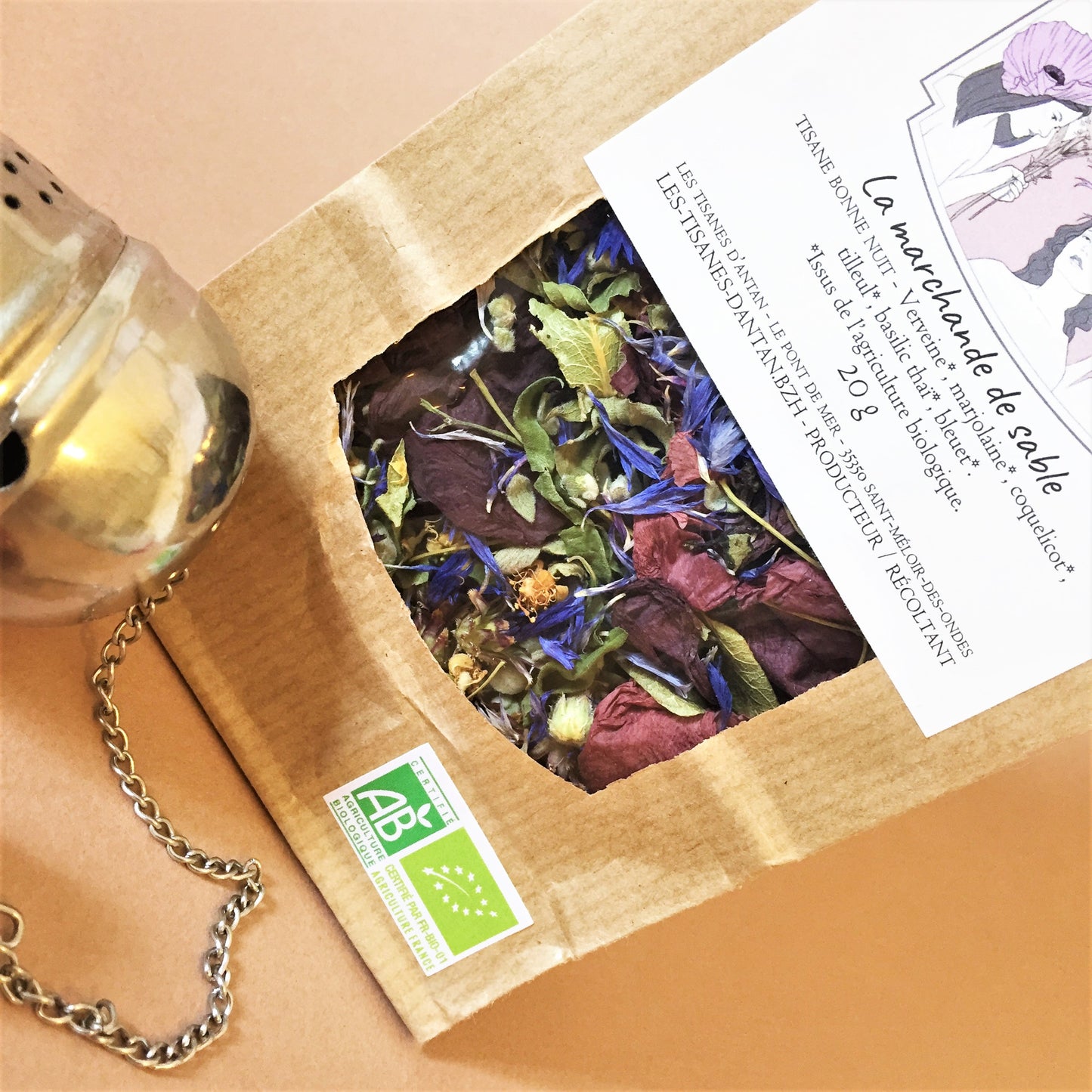 Organic good night herbal tea "The Sandwoman"