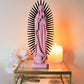 Statuette Vierge de Guadalupe rose pastel et noir - leclaireuseboutique