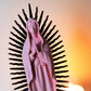 Statuette Vierge de Guadalupe rose pastel et noir - leclaireuseboutique